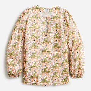 JCREW pink/coral Long Sleeve Blouse